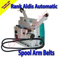 16mm Rank Aldis Automatic Replacement Projector Spool Arm Belts - Set of 2
